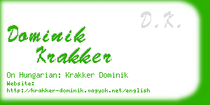 dominik krakker business card